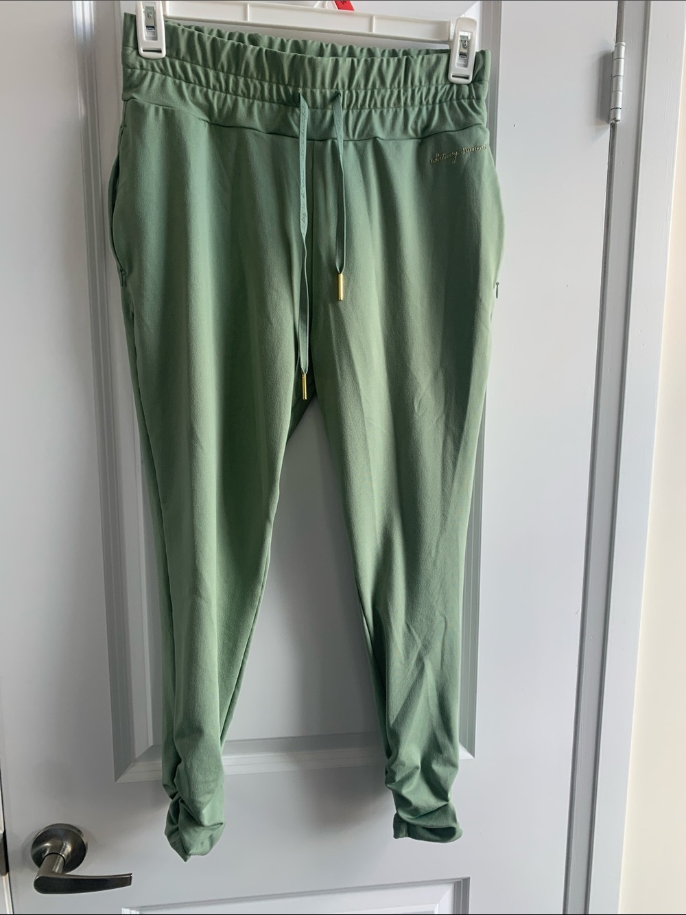 Gymshark Whitney Simmons Light Sage Green Drawstring Track Joggers